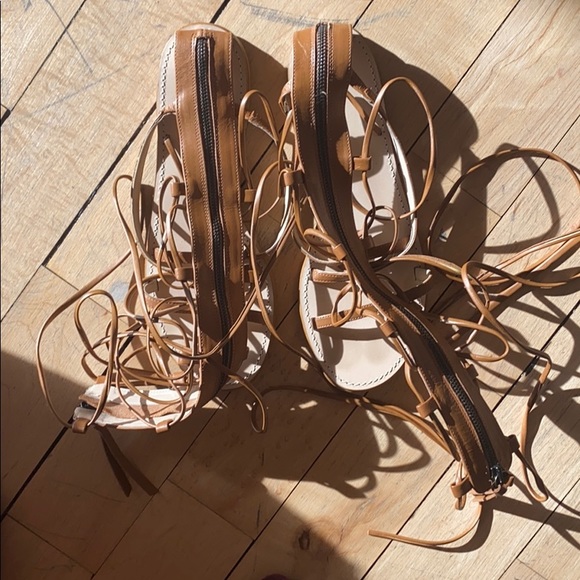 Zara Gladiator Sandals Sz 39 - Picture 5 of 8